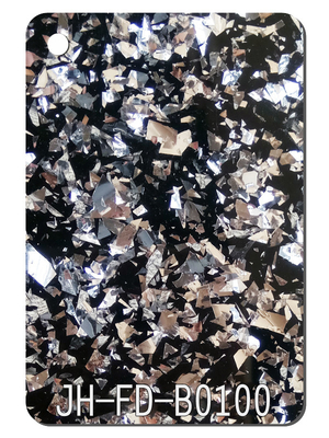 صفائح الأكريليك اللامعة السوداء الفضية 1040x620mm لديكور حقيبة الظهر