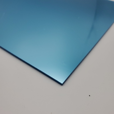 1-6mm الأزرق ورقة مرآة لامعة يلقي الاكريليك الرئيسية فندق البلاستيك لوحة ديكور